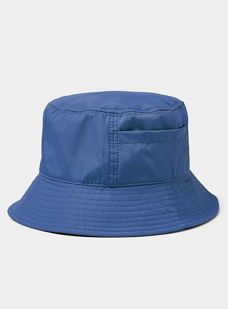 Simons Sapphire Blue Utility-style nylon bucket hat for women