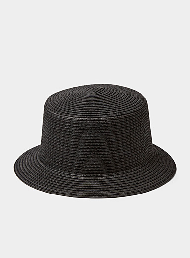 Colourful straw cloche