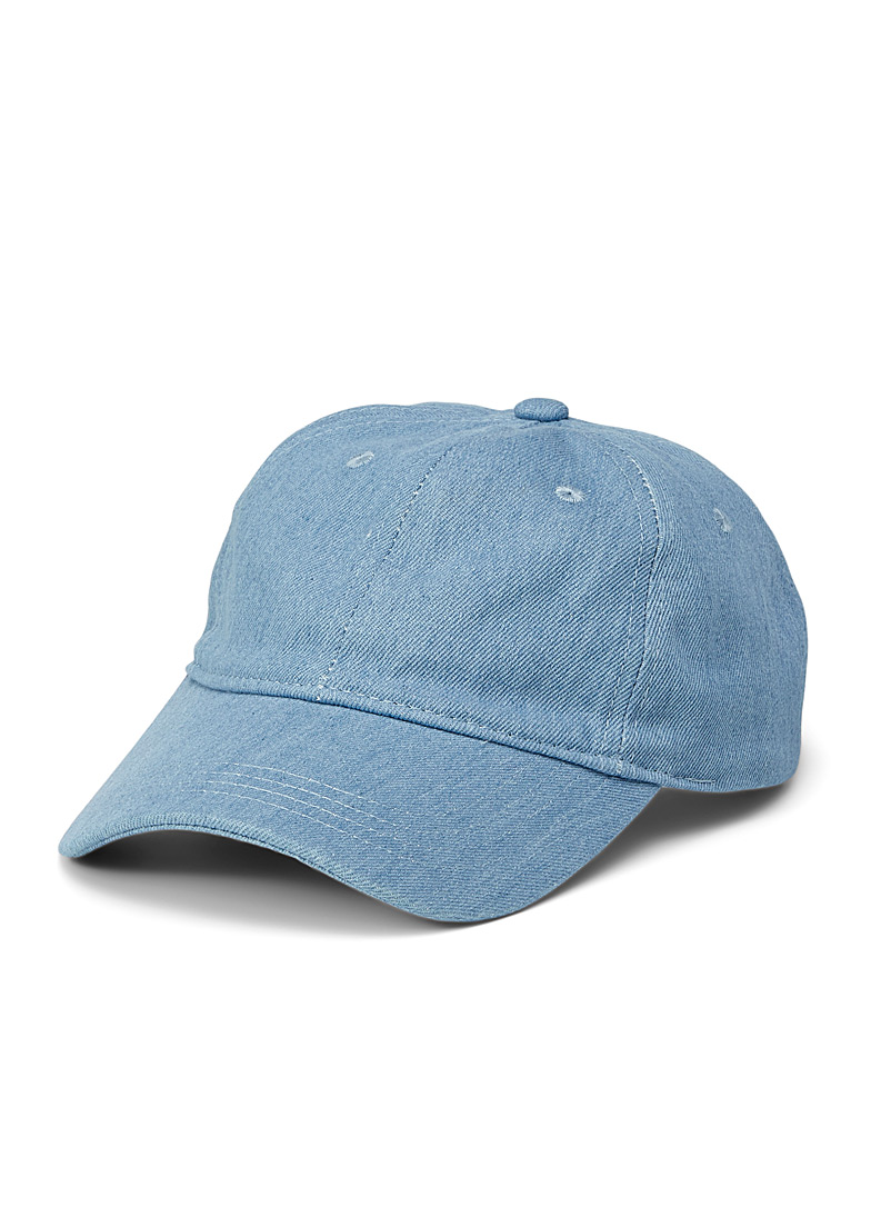 Simons Baby Blue Blue denim baseball cap for women