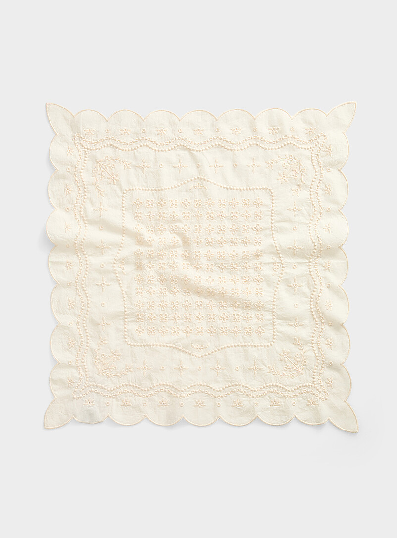 Broderie anglaise scalloped scarf product image 2