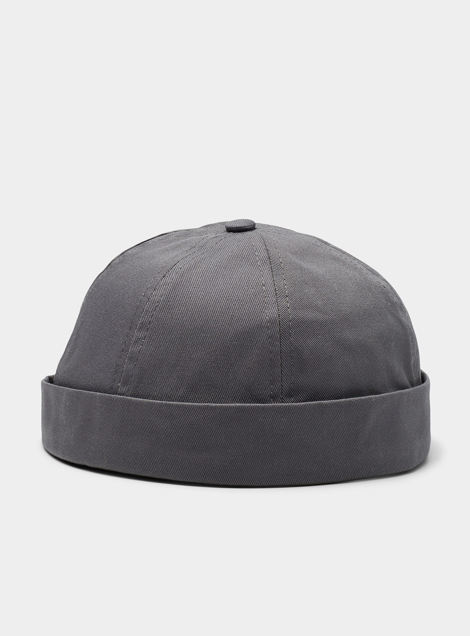 Le 31 Pure Cotton Miki Beanie In Charcoal