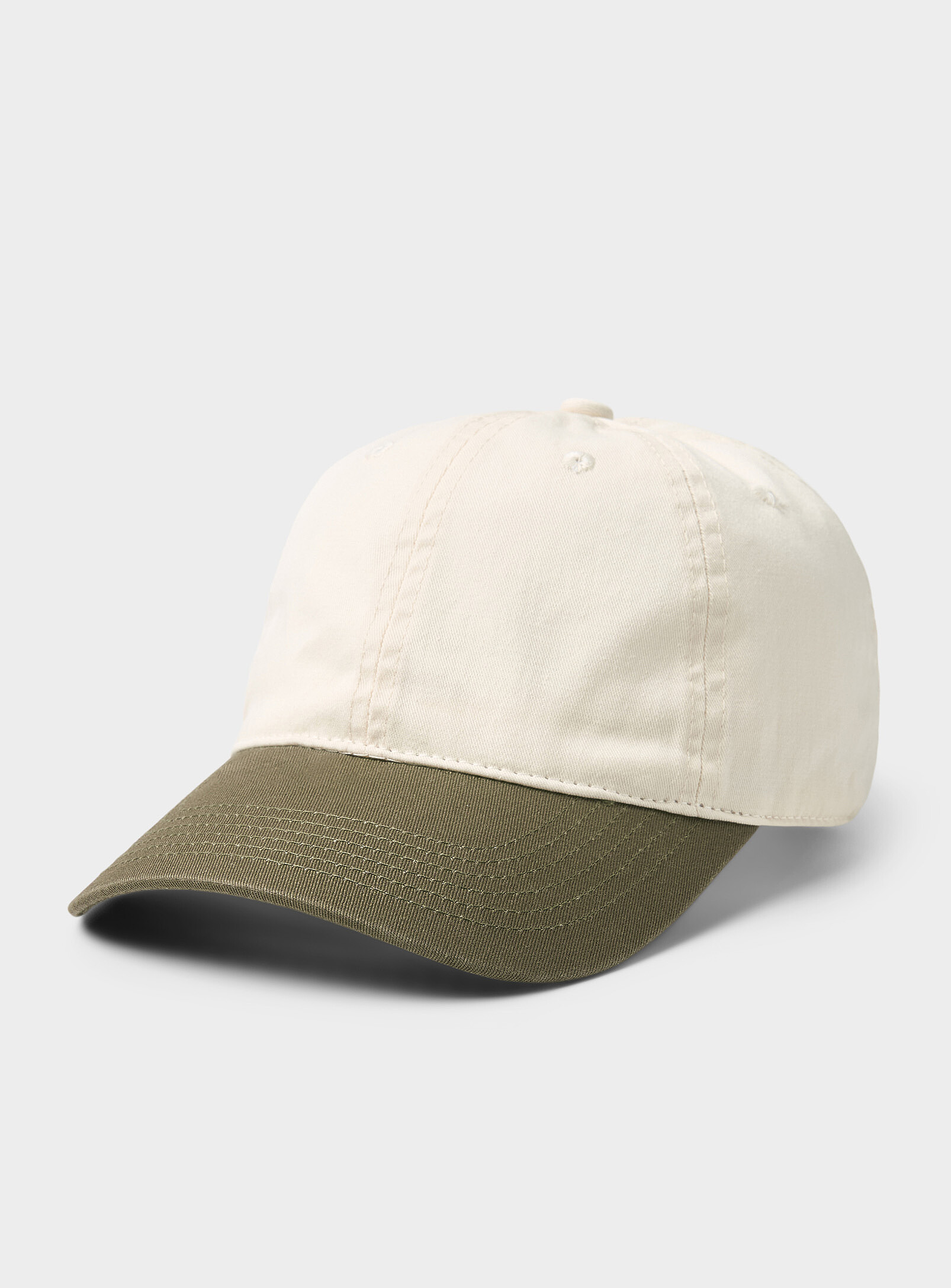 Simon's Two-tone Baseball Cap In Green