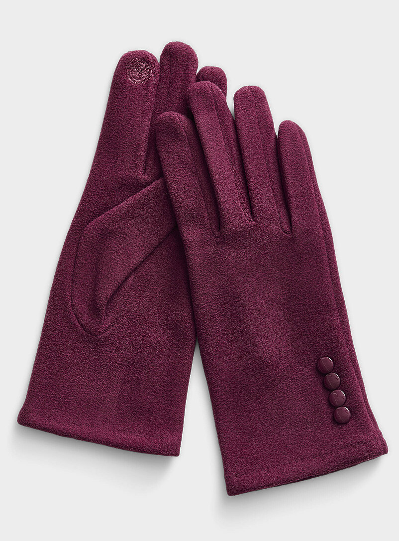 Button-Cuff Gloves