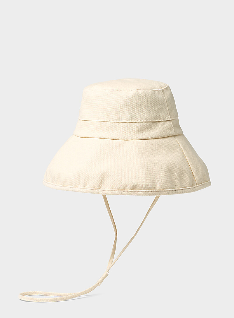 Colourful Twill Drawstring Cloche
