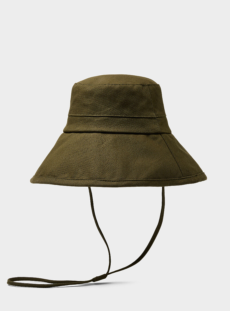 Colourful Twill Drawstring Cloche