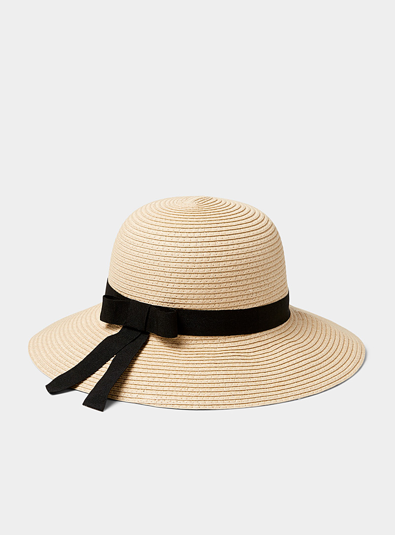 Ribbon and bow straw cloche product image 2