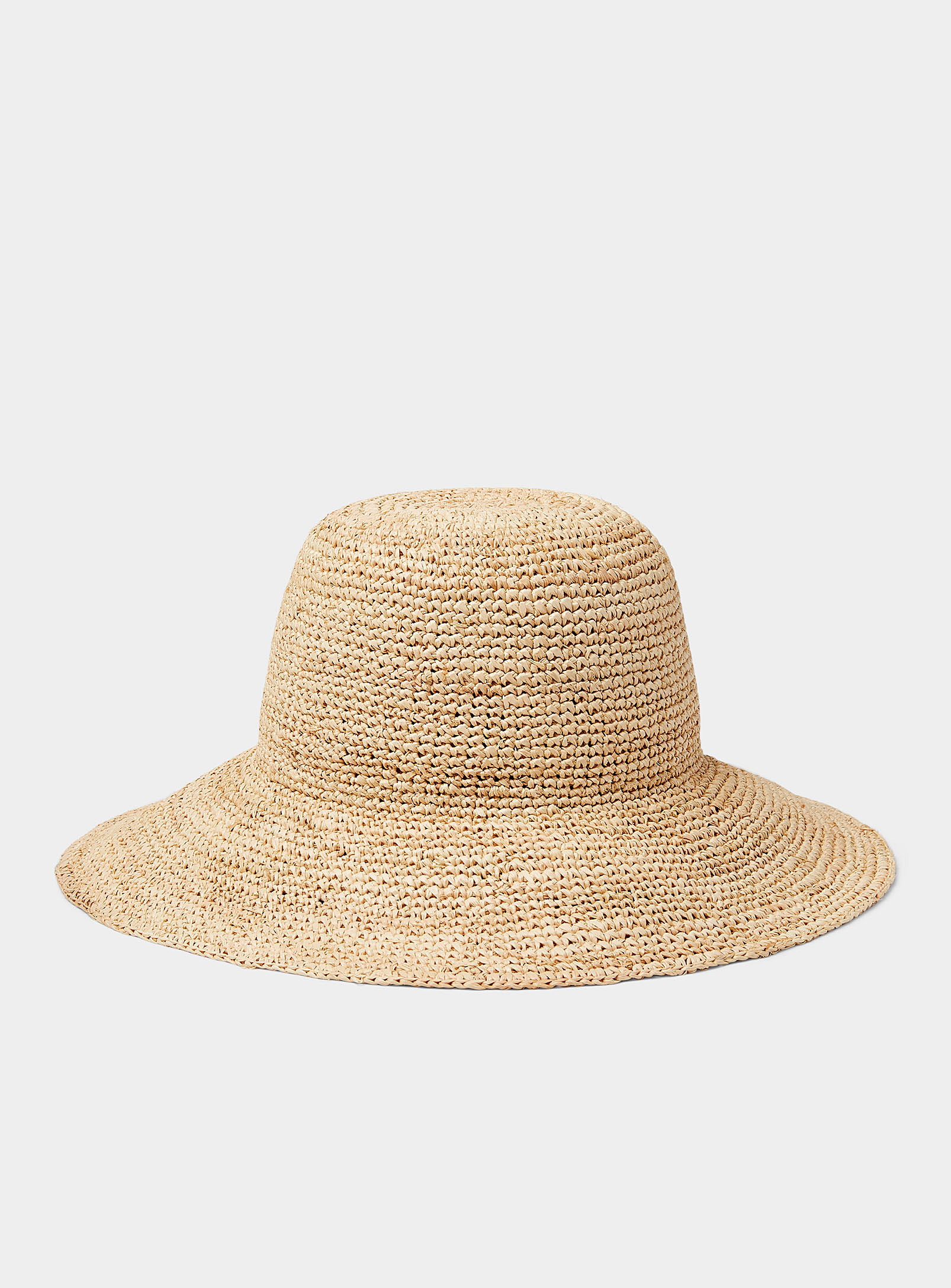 Simons - Women's Natural straw Cloche Hat