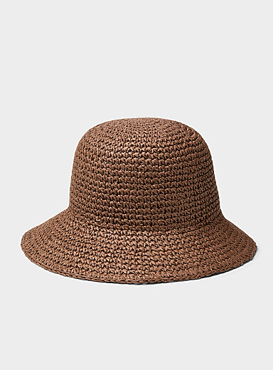 Crocheted paper straw cloche hat product image 3