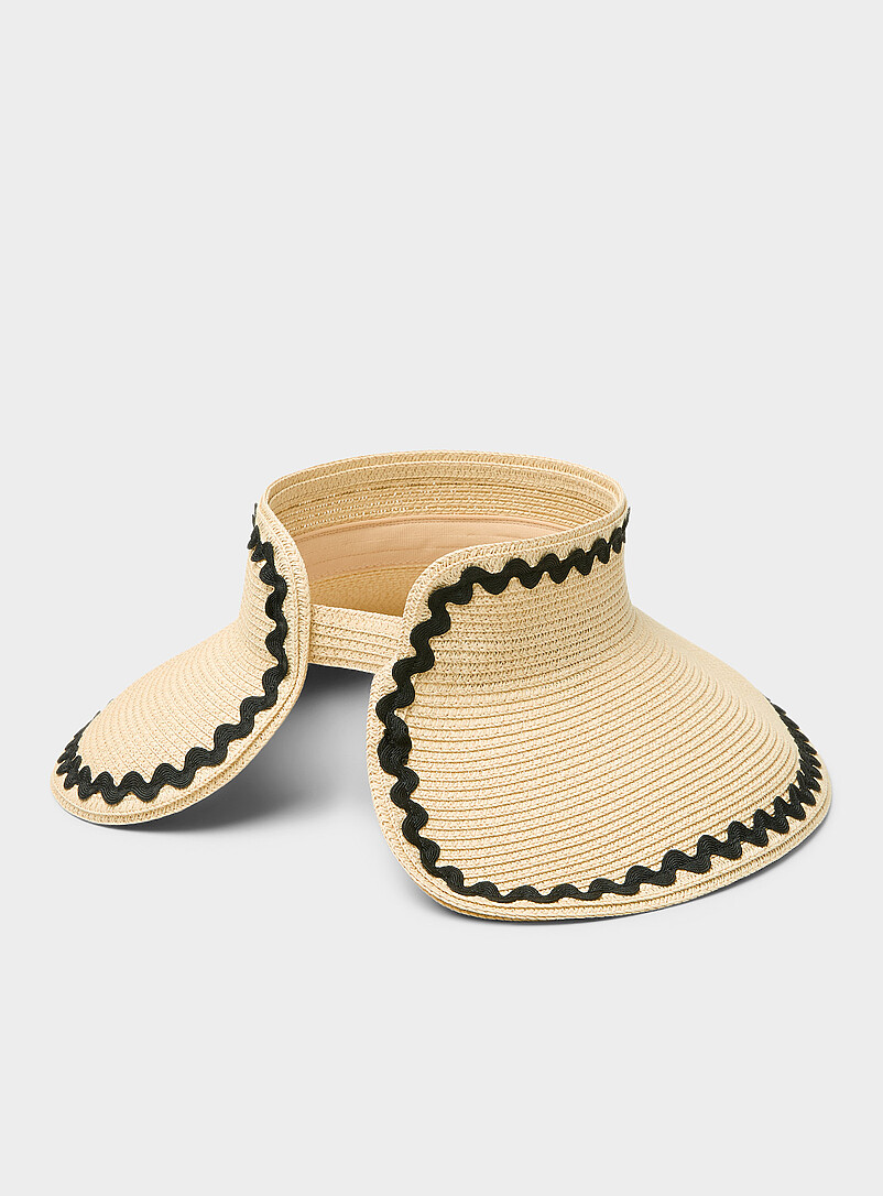 Paper straw scalloped edging visor product image 2