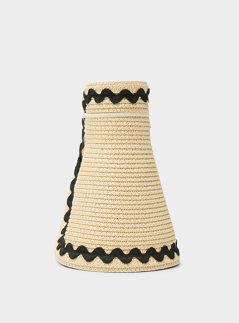 Paper straw scalloped edging visor product image 3