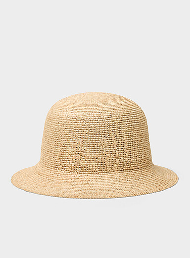 Minimalist raffia cloche hat product image 3