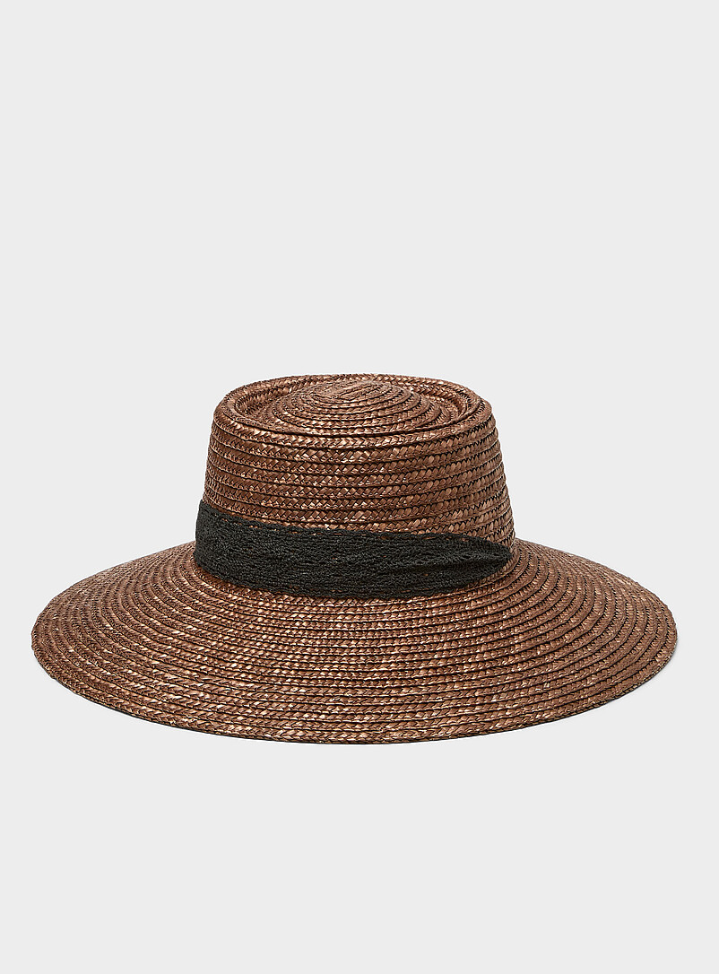 Long Ribbon Brown Straw Hat