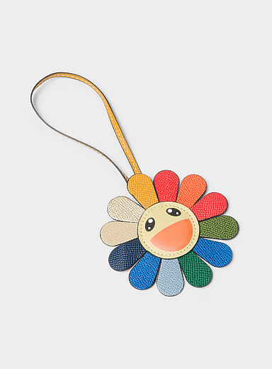 Colourful flower bag charm