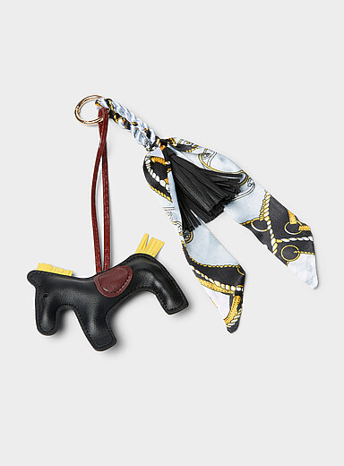 Horse and tassel bag charm