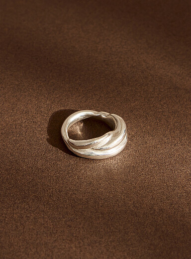 La bague entrelac&eacute;e argent massif