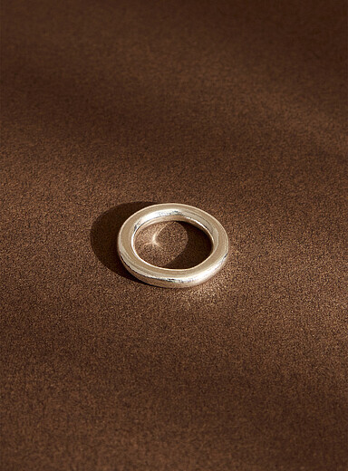 Minimalist solid silver ring