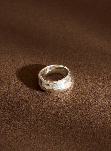 Mouvance solid silver ring