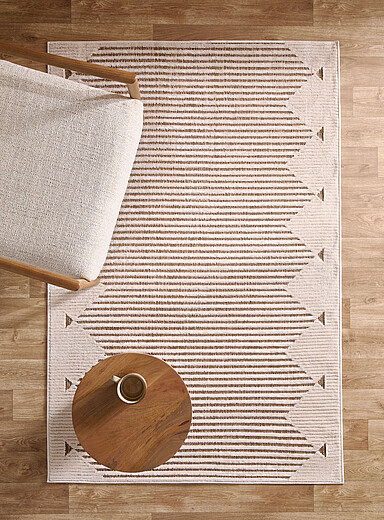 Le tapis d'ext&eacute;rieur &agrave; rayures bitexture 120 x 180 cm