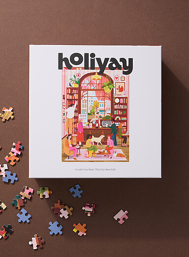 Cozy Bean Caf&eacute; puzzle 1000 pieces In collaboration with artist Laura Lhuillier