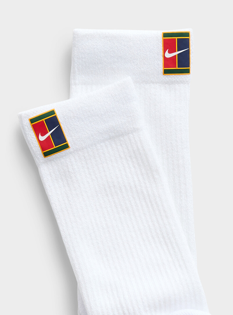 Nike White Multiplier Max ribbed socks Set of 2 for men
