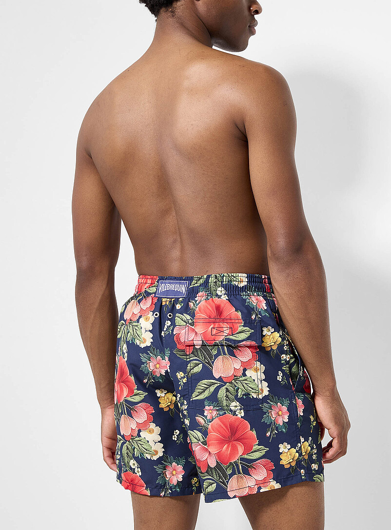 Vilebrequin Patterned Blue Woodland flower and strawberry swim trunk for error
