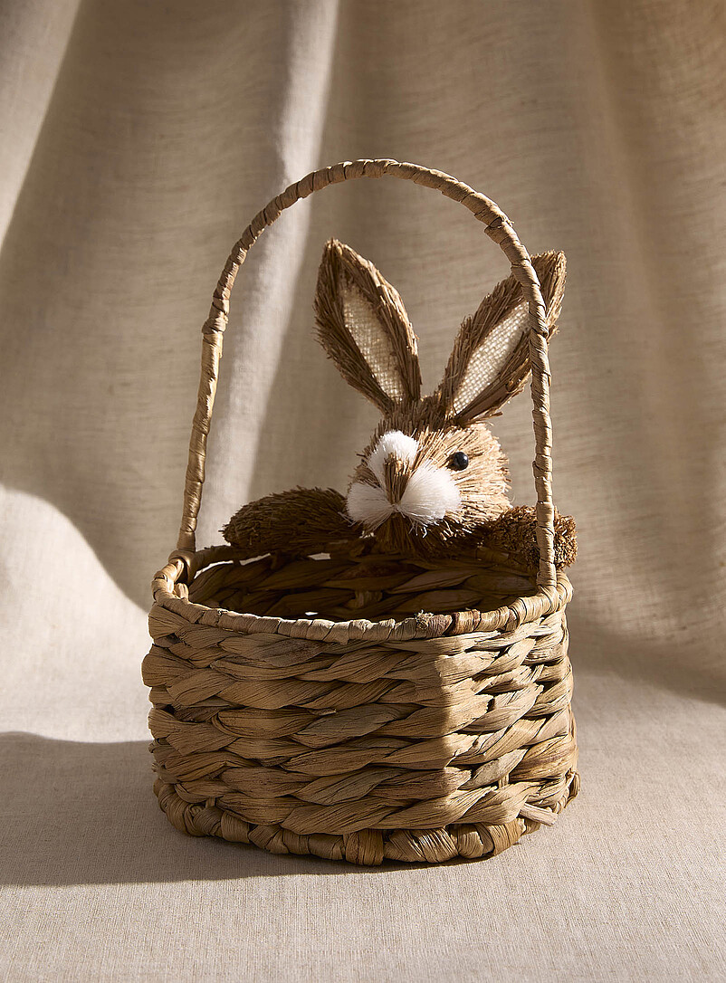 Water hyacinth rabbit small basket Easter Collection | Simons Maison ...