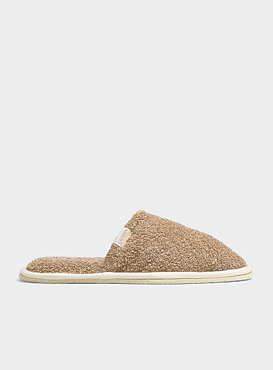 Causs&uuml;n Brown Simone terry mule slippers for men