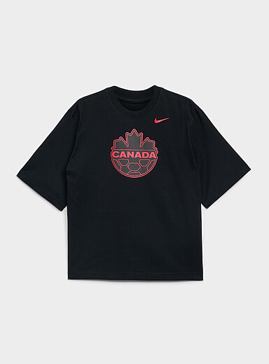 Nike: Le t-shirt Canada Soccer Core gros logo Noir pour femme