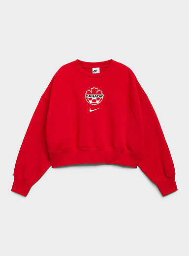 Le sweat Canada Soccer Core rouge manches XL