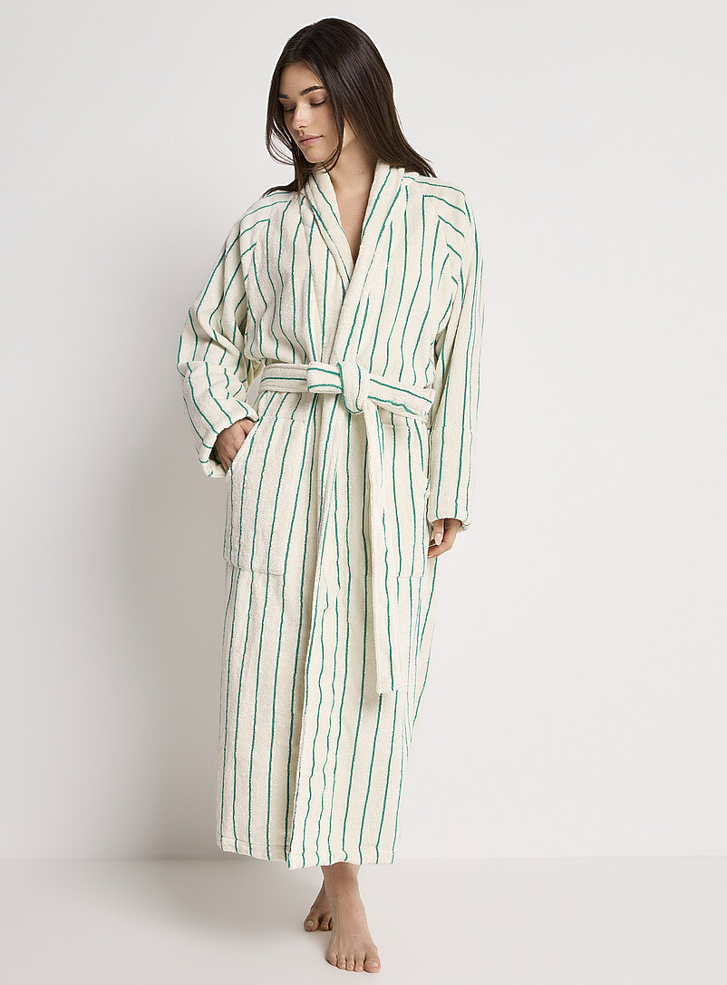 Long Colourful Terry Bathrobe