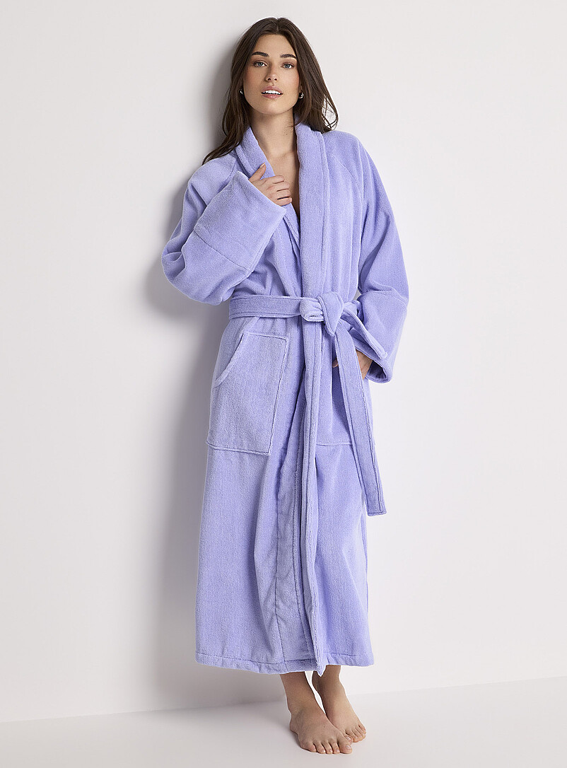 Long Colourful Terry Bathrobe