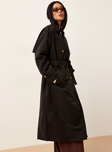 Vero Moda: Le trench ample ceintur&eacute; Chloe Noir pour femme