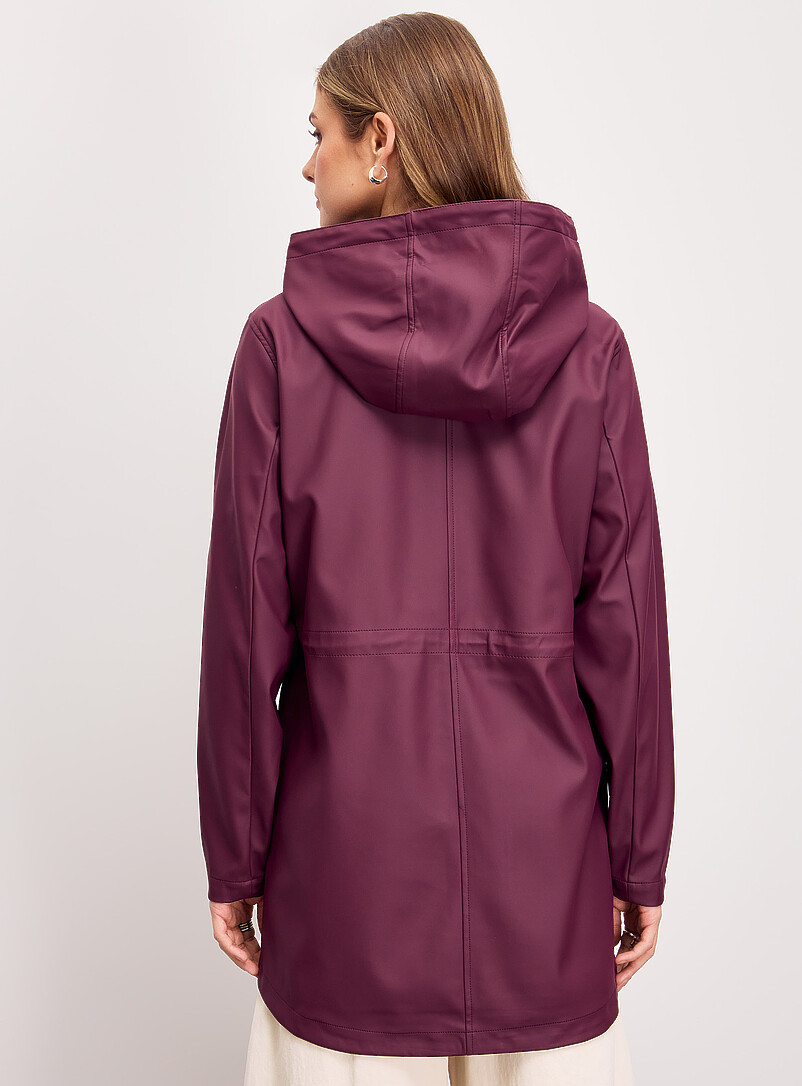 Adjustable-waist coated raincoat product image 3