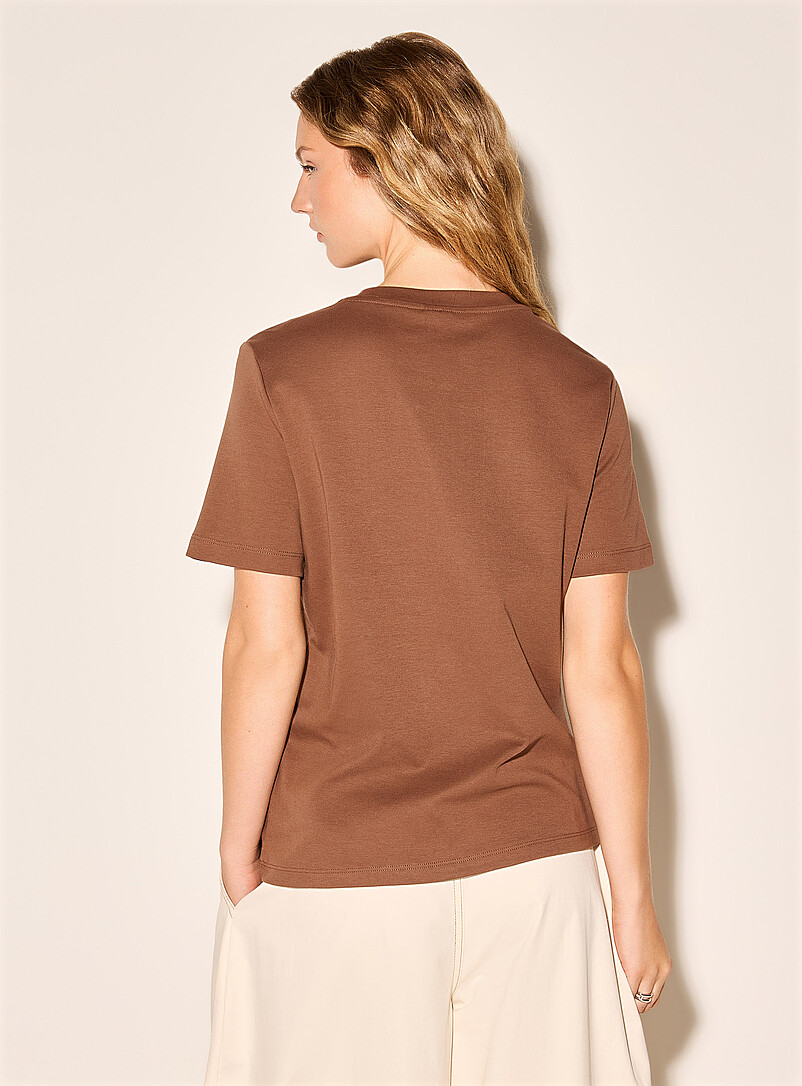 Floral embroidery casual T-shirt product image 3