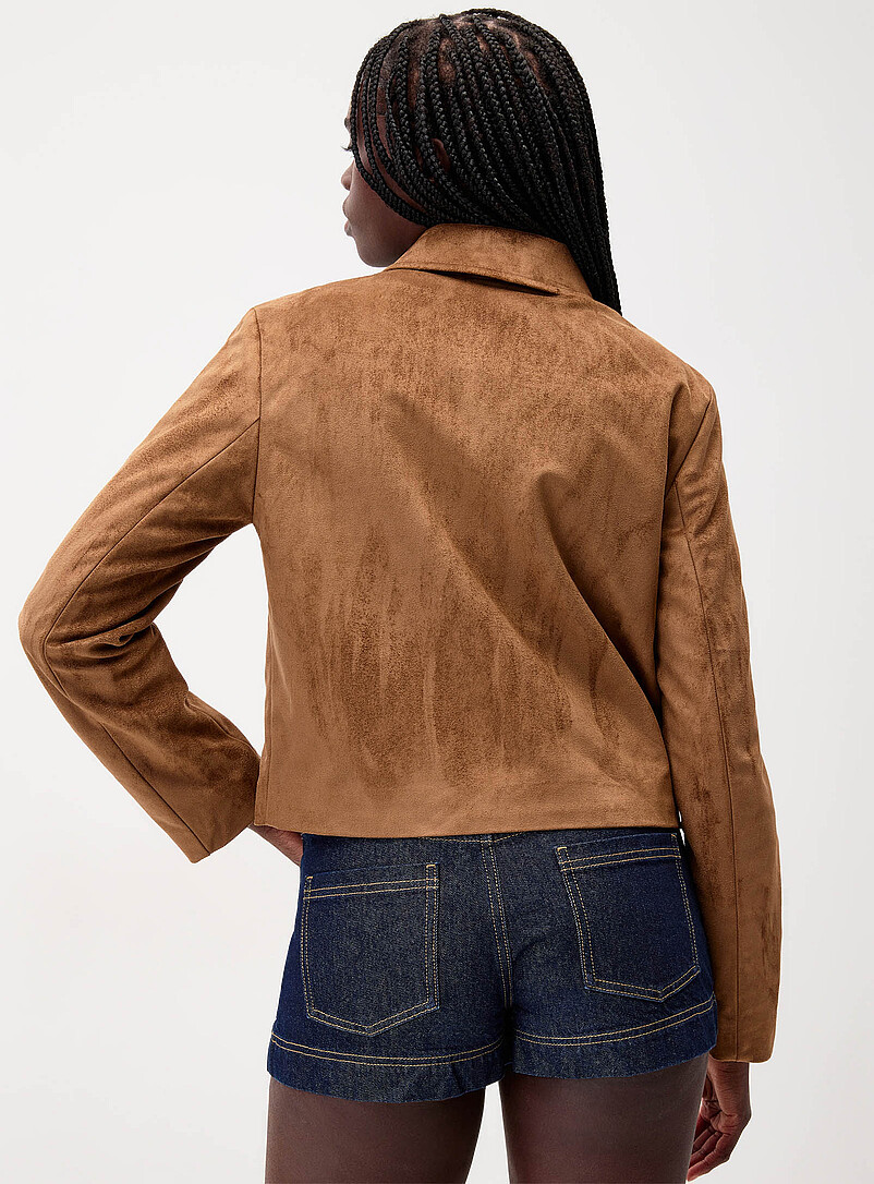 Straight faux-suede jacket | Only | Women's Jackets | Simons