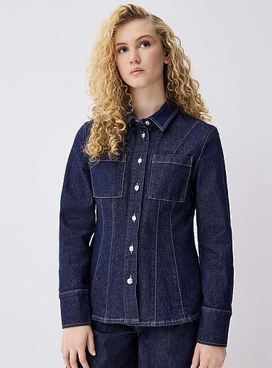 Veste En Jean Only Femme Taille 34 Bleue - Occasion En Bon état - Style Décontracté