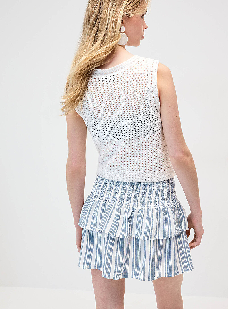 Only White Smocked waist miniskirt for women
