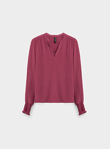 La blouse fluide col V crois&eacute;