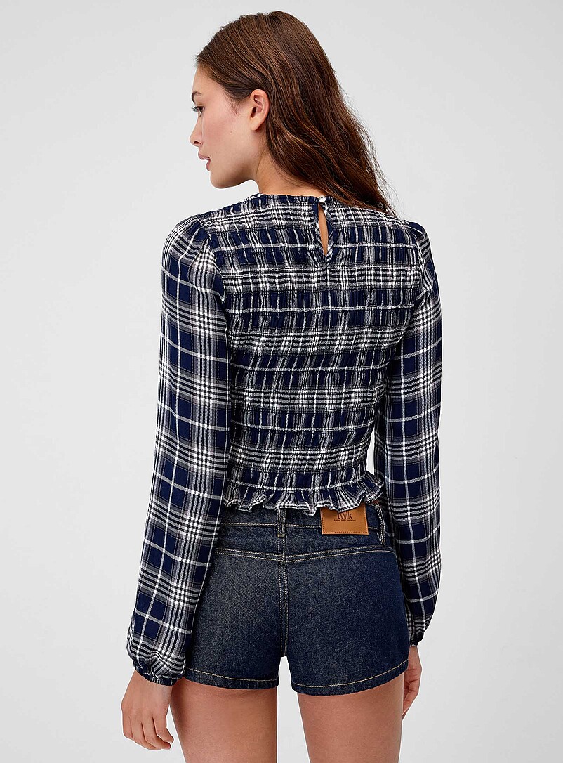 Smocked puff-sleeve blouse | Only | | Simons