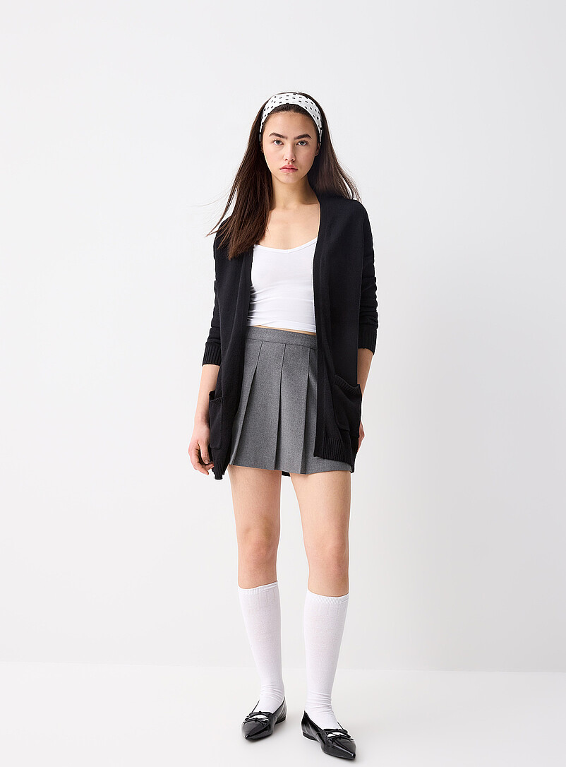 Lesly patch pocket open cardigan product image 2