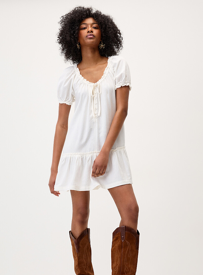 Boho Linen-Blend Dress