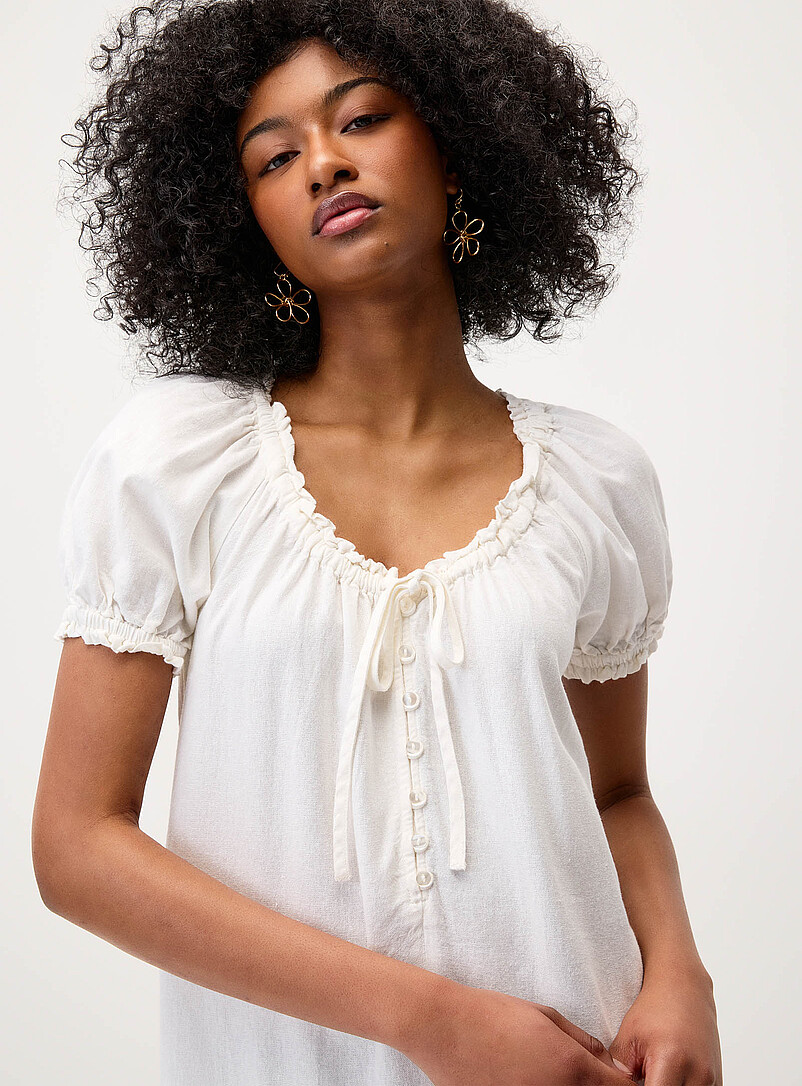 Boho linen-blend dress product image 2