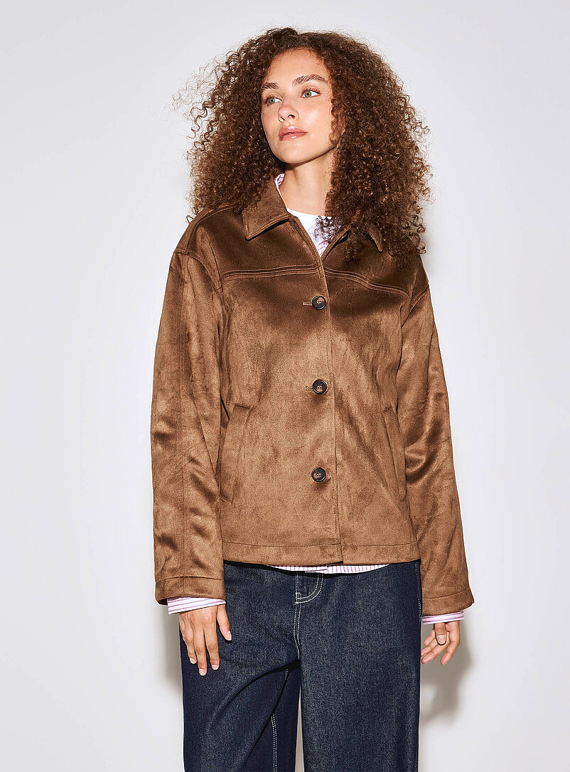Loose faux-suede jacket product image 2