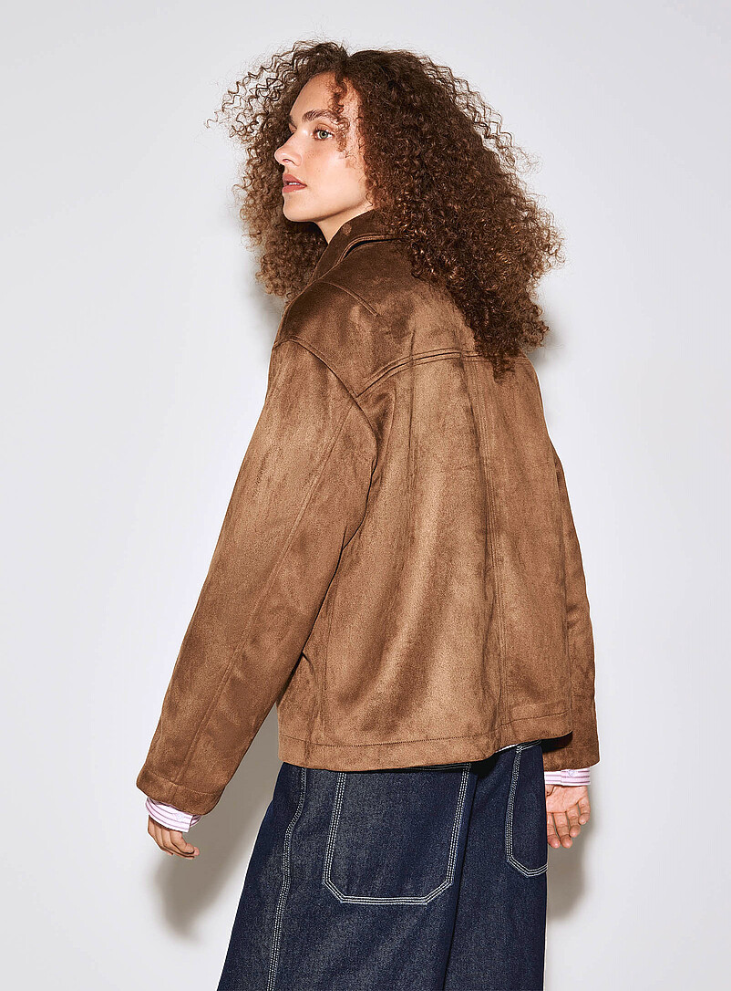 Loose faux-suede jacket product image 3