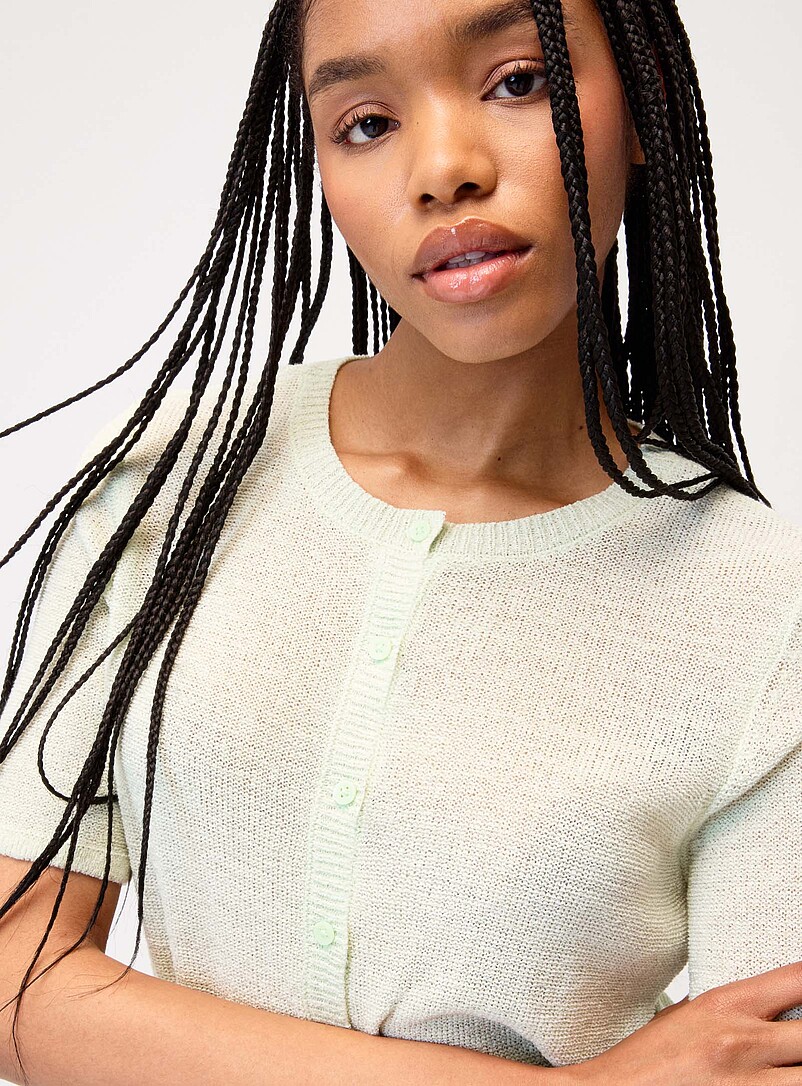 Boxy-fit short-sleeve cardigan product image 2