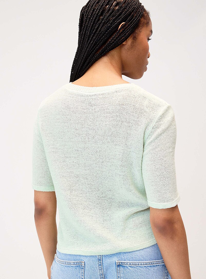 Boxy-fit short-sleeve cardigan product image 3