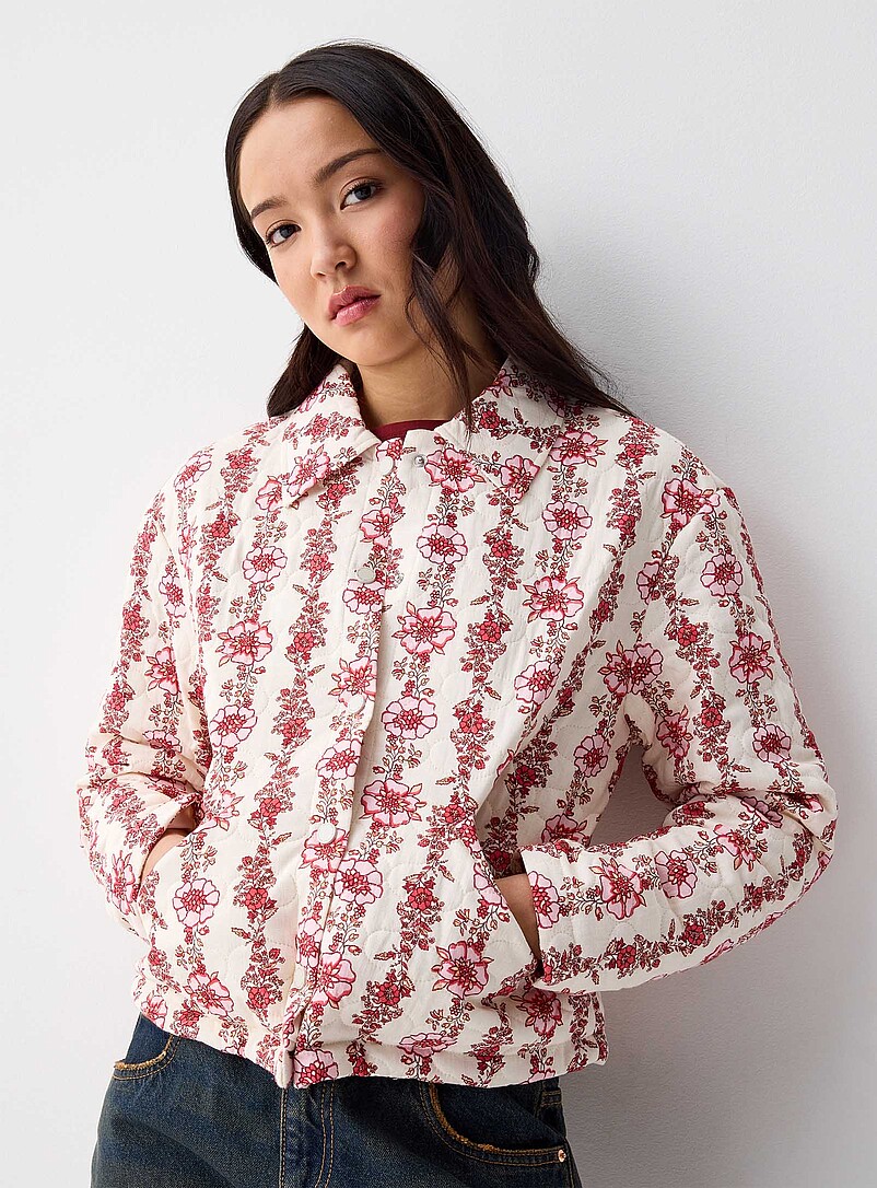 Quilted Pink Flowers Jacket