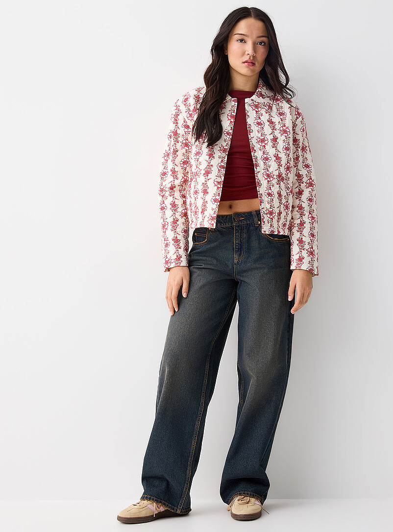 Quilted pink flowers jacket product image 2
