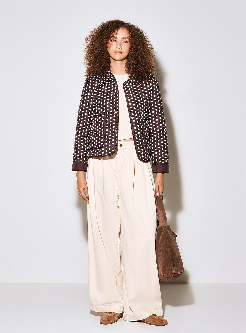 Polka Dot Quilted Jacket