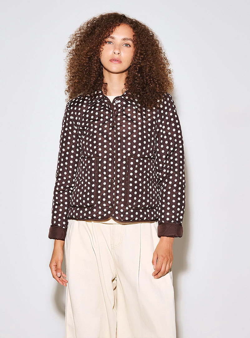 Polka dot quilted jacket product image 2